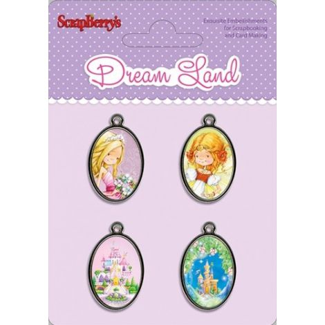 Elementy metalowe Scrap Berry's Medaliony Dream Land, 4szt